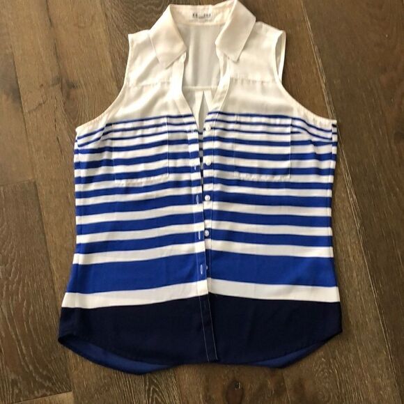 Express striped portofino sleeveless blouse size S - Picture 1 of 4